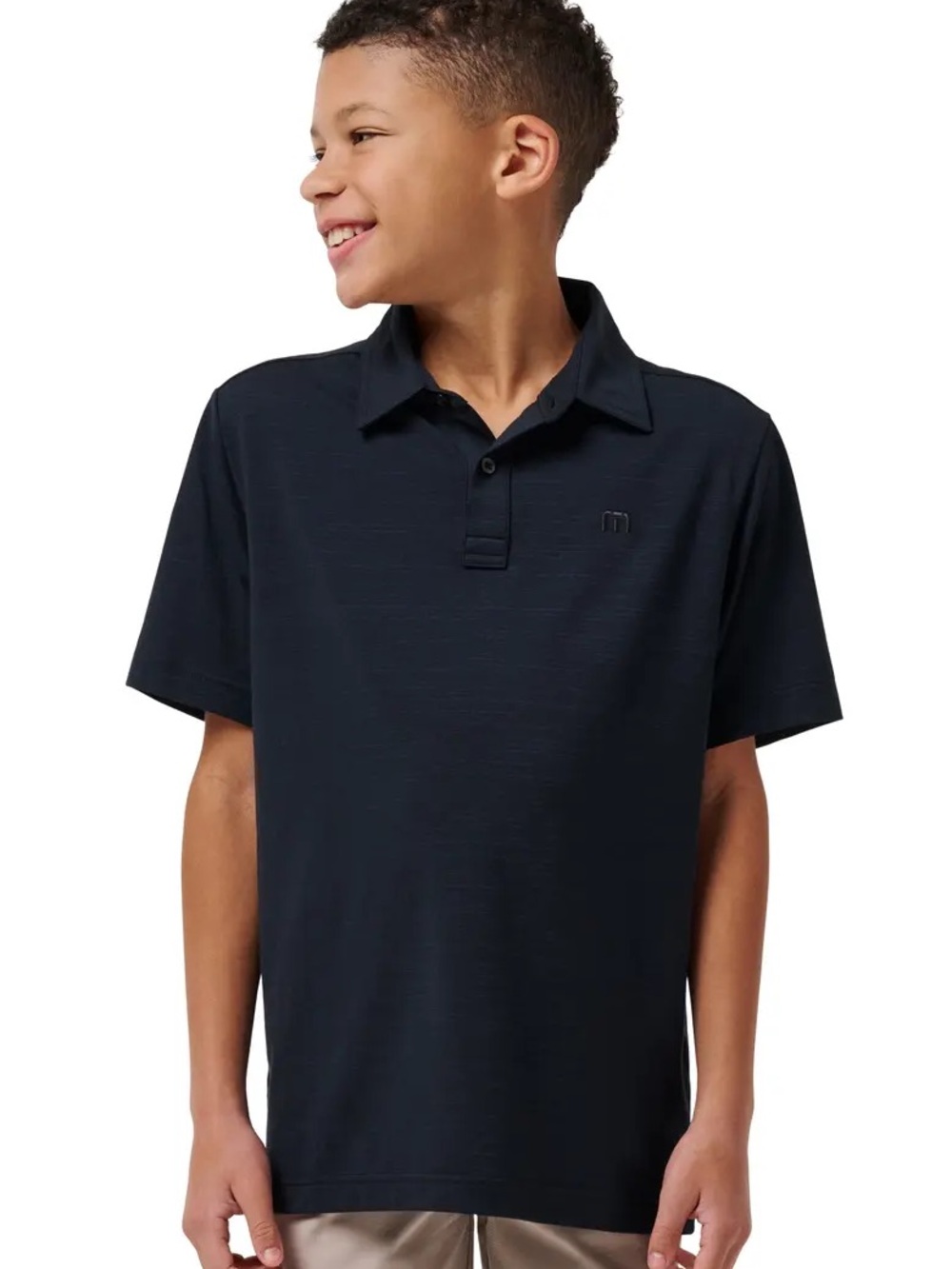 Travis Mathew Boys' Dark Navy Short Sleeve Polo